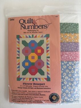 Dritz Quilt by Numbers Wallhanging Kit Flower Bouquet #3904 New